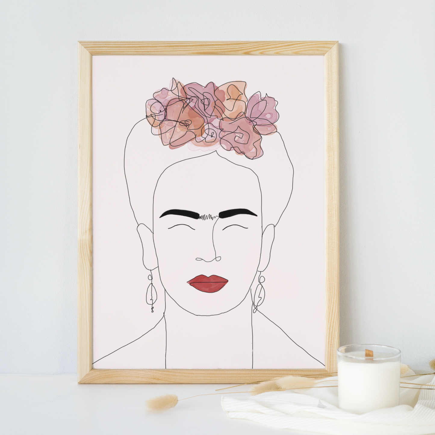 Frida Kahlo Inspired Woman Print