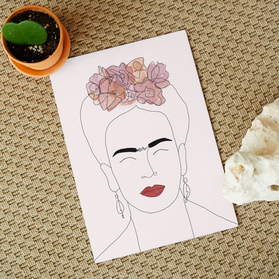 Frida Kahlo Inspired Woman Print