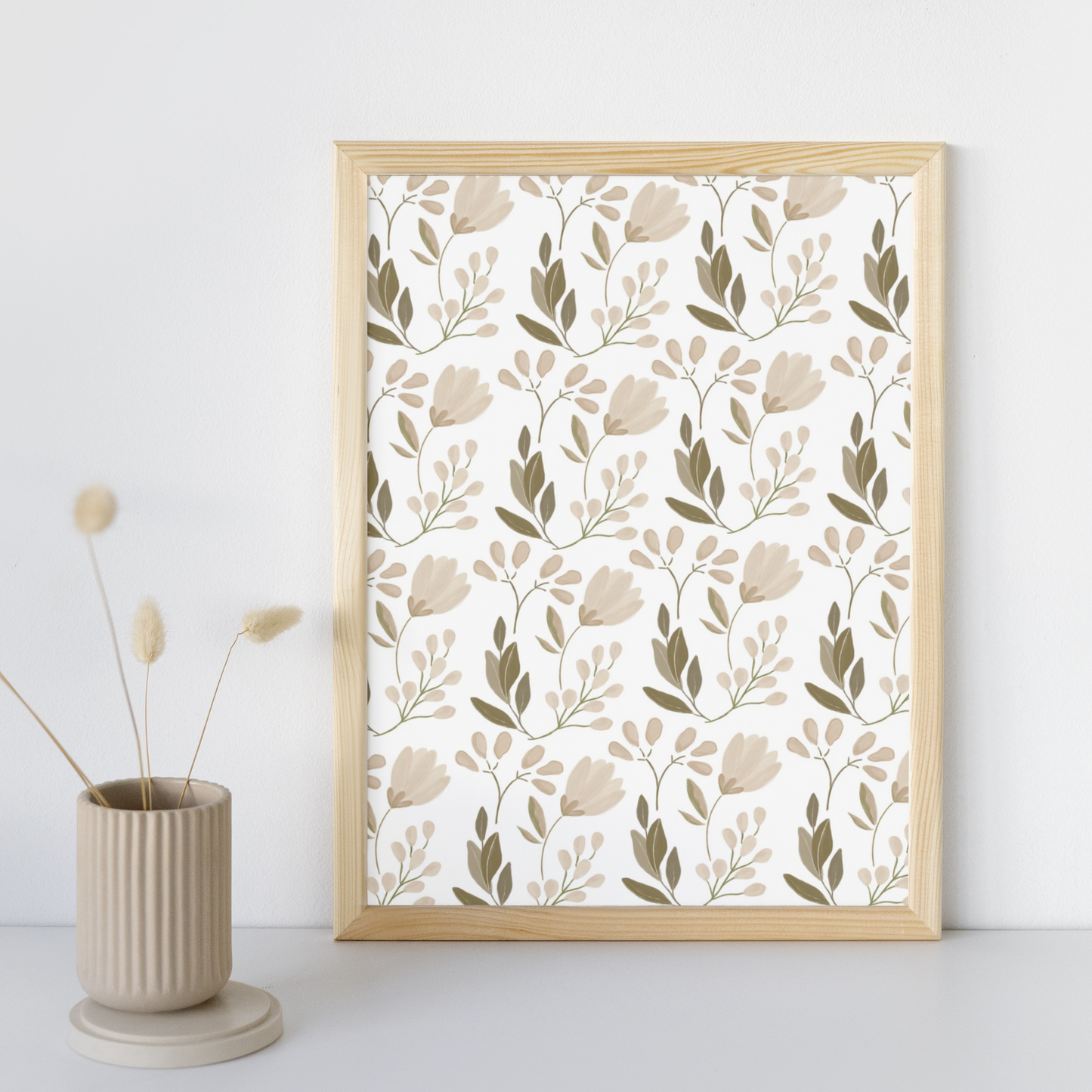 Gorgeous Flower and Leaf Print