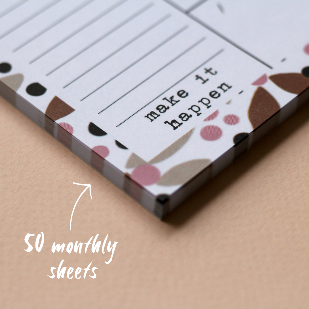 Monthly leaves Planner Pad