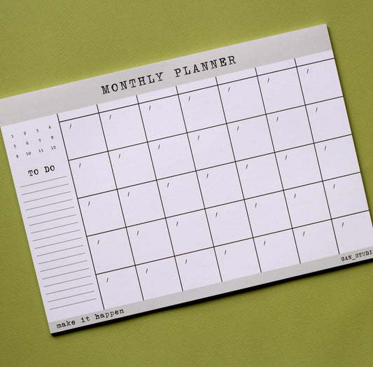 Monthly nude Planner Pad