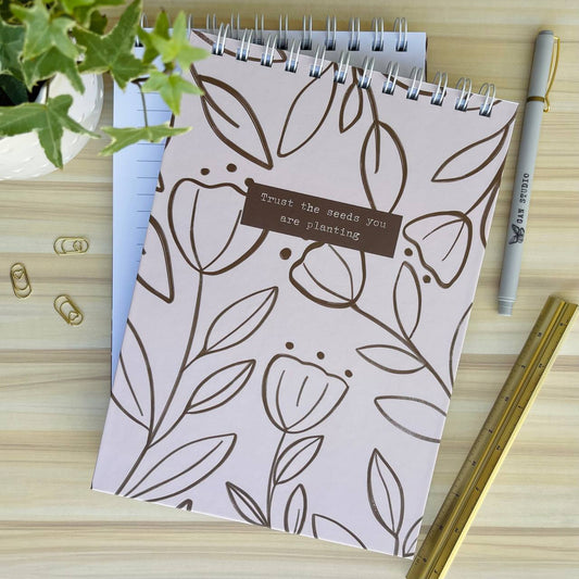 SPIRAL NOTEBOOK FLOWERS